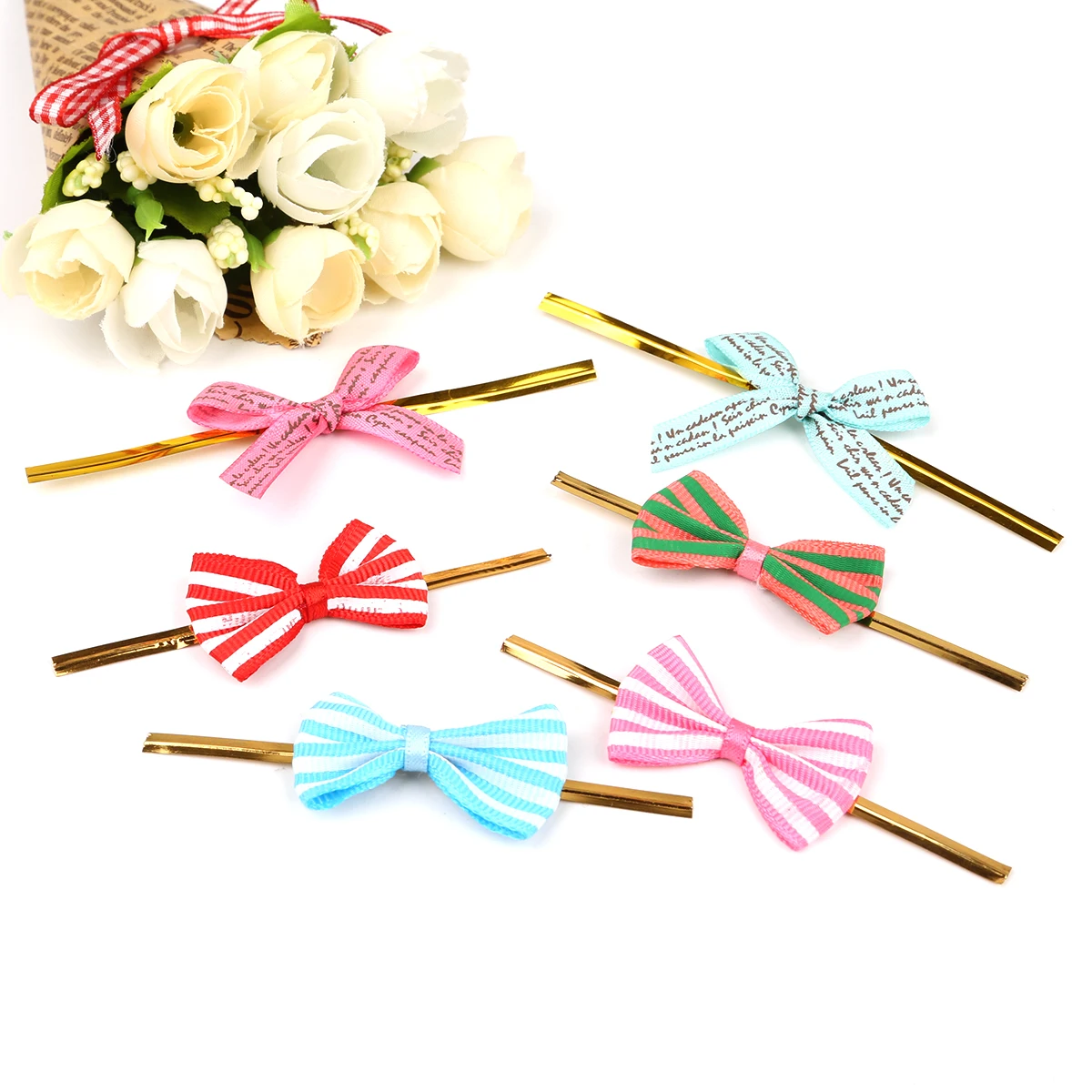 

20Pcs 23x37mm/36x40mm Mini Handmade DIY Butterfly Satin Ribbon Bow For DIY Craft Wedding Bow Tie Decoration & Kids Hairpins