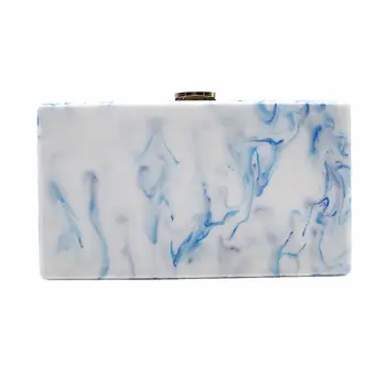 

Women Vintage Patchwork Acrylic Clutch Evening Bag Party Handbag Bridal Purse
