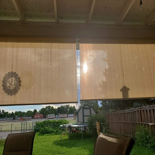 Erkélyablak Fényvédő Hálószőrálló Esőálló Hengerek Magánszemélyek Árnyék Függöny Uv-Ellenes Napsütés Nettó Mulitás Színe - Image 3