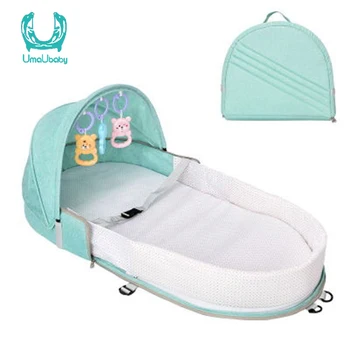 

Umaybaby baby Travel Portable Mobile Crib Cot Newborn Multi-function Folding Bed Baby safety bed Child With Toys Mosquito Net