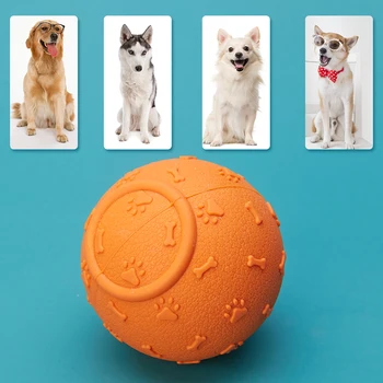 

Hot Dog Toys Dog Squeaky Ball Dog Chew Ball Interactive Tooth Cleaning Training Playing Toy for Dog Puppy Small Size Pet Supplie