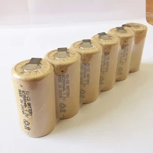 Akkumulator nicd 6 шт. Ni-CD SC2000mAh с вкладками с высокой номинальной батареей 10C 1,2 в перезаряжаемые для электроинструментов электрические дрели