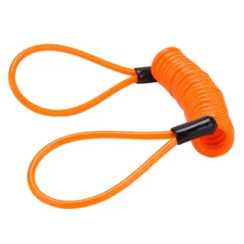 

1.2m Alarm Lock Security Anti Thief Reminder Spring Steel Cable Motorcycle Wheel E7CA