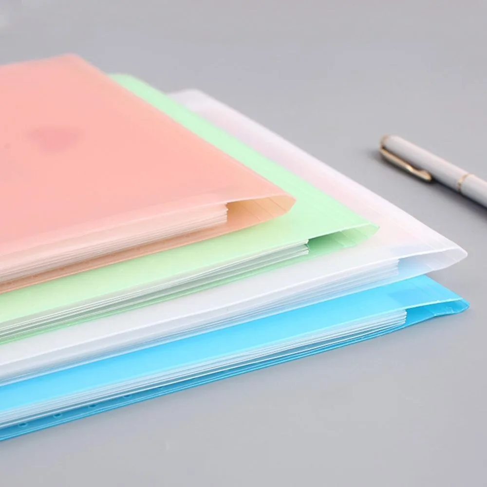 Конфетный цвет A4 6P папка сумка для хранения расширяющийся кошелек Пастельное печенье портативный стиль простая Водонепроницаемая Переносная папка