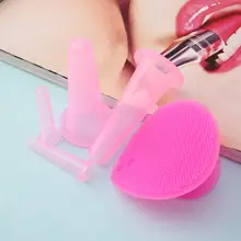 5 шт./компл. силиконовые уход за кожей лица глаз баночка лифтинг лица массажные чашки с Очищающая щетка для чашечки для лица кожи Красота здоровья