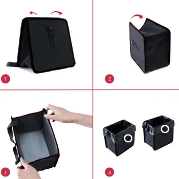 

Polyester Car debris bag Waterproof Garbage bag Foldin Leak-proof Bag 22x22x15cm