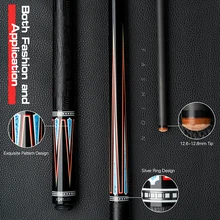 

KONLLEN Pool Cue Stick Carbon Fiber Leather Grip 3/8*8 Radial Pin Technology Shaft Embedded 4 Carbon Tubes Butt Billiard Cue Kit