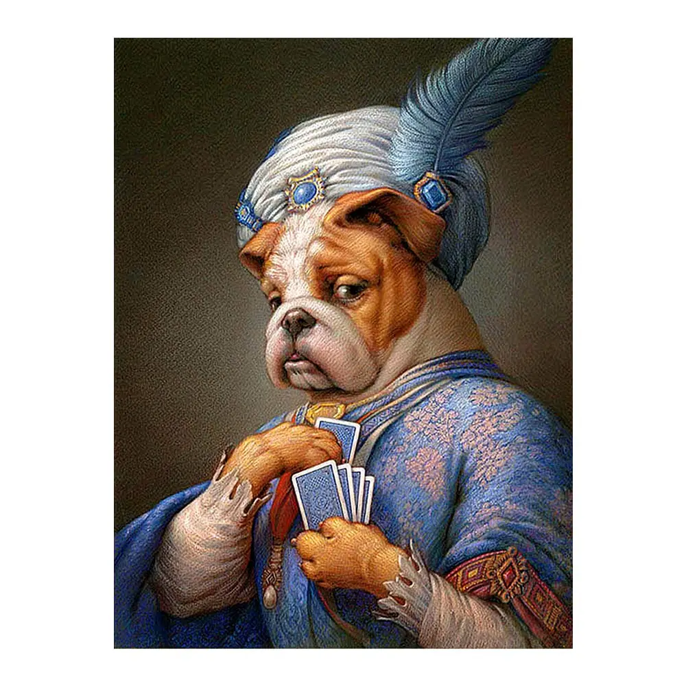 

animal Dog head Portrait Diamond Painting Round Full Drill Oil Nouveaute DIY Mosaic Embroidery 5D Cross Stitch home decor gifts