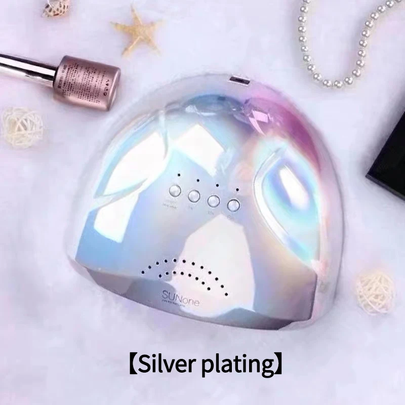 Pearlescent Silver Новое поступление цветной 48 Вт Светодиодный УФ-гель для ногтей лампа SunOne профессиональная быстросохнущая Сушилка для ногтей инструменты для маникюра - Цвет: Pearlescent Silver