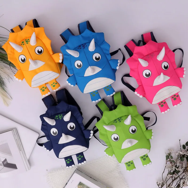 New 3D Triceratops School Bags for Boys Girls Cute Animals Children Bags Toddler Kids School Backpack waterproof Mochilas 5