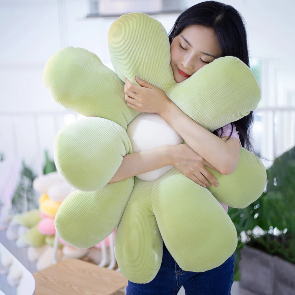 

Creative Daisy Flower Shaped Plush Stuffed Soft Throw Pillow Back Cushion Home Decoration Photo Prop Romantic Gifts for Girls