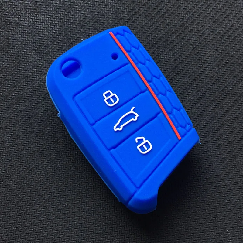 Силиконовый чехол для автомобильного ключа с надписью Don't Touch My Key VW Golf 7 mk7 Skoda