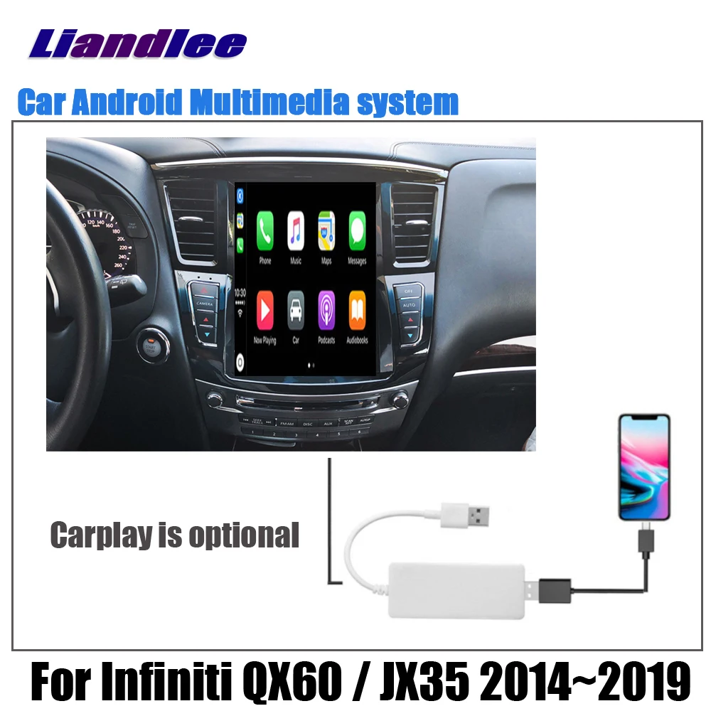 Liandlee 10,25 дюймов Android для Infiniti Q70/M25 2013~ автомобильный экран Carplay Wifi BT USB gps Navi Карта Навигация медиа - Цвет: add carplay