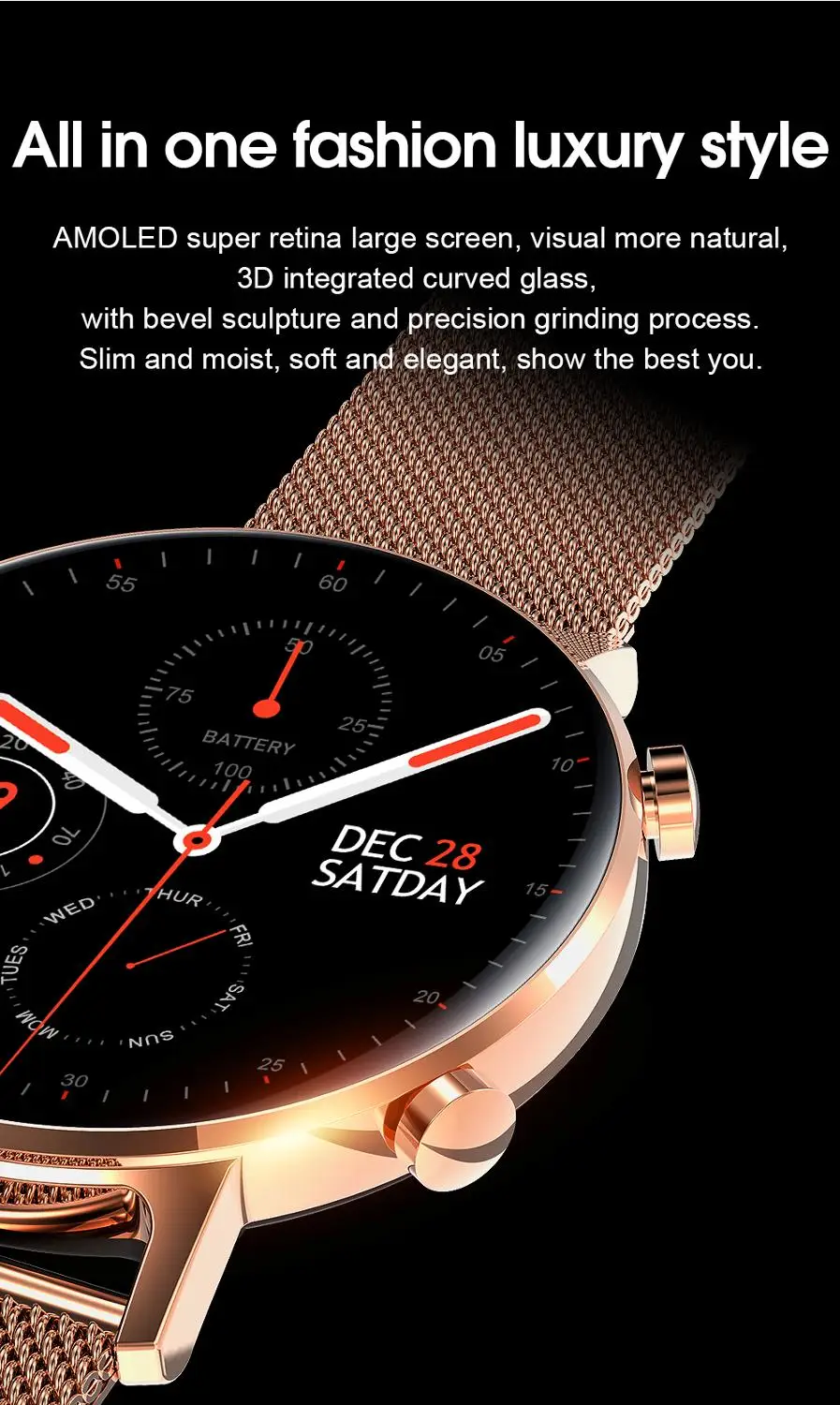 SG3 Смарт часы Для мужчин 390*390 HD AMOLED Smartwatch ЭКГ IP68 крови Давление фитнес трекер для