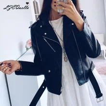 Pu кожаное пальто для женщин модные яркие цвета черные мотоциклетные Пальто короткие искусственная кожа байкерские мягкие наряды для женщин