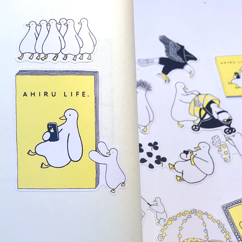 22Pcs/Pack Retro Cartoon White Goose Sticker DIY Craft Scrapbooking Album Junk Journal Happy Planner Decorative Stickers