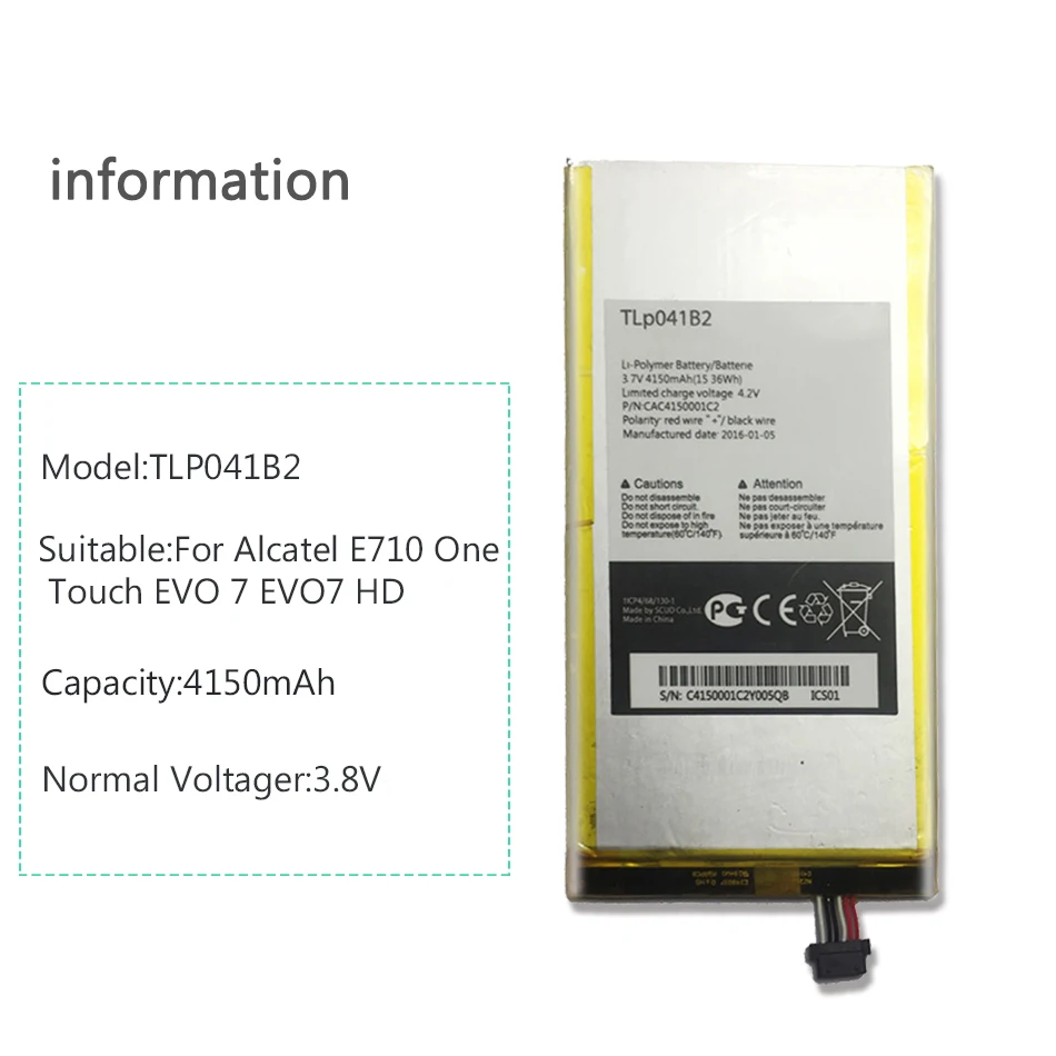 Высокое качество 4150 мАч TLP041B2 аккумуляторная батарея для Alcatel One Touch EVO 7 HD батарея литий-ионные полимерные батареи Бесплатные инструменты