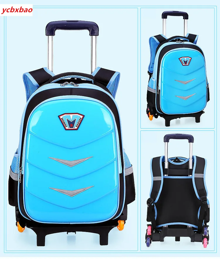 

Removable Children School Bags With 2/3 Wheels For Boys Trolley Backpack Kids Waterproof Wheeled Bag Bookbag Travel Luggage