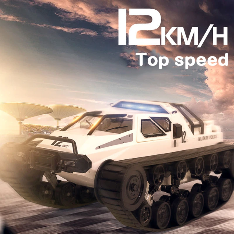 1:12 Tank tracked Car high speed drift EV2 chariot climbing off-road Remote Control Car Large size boy remote control toy car