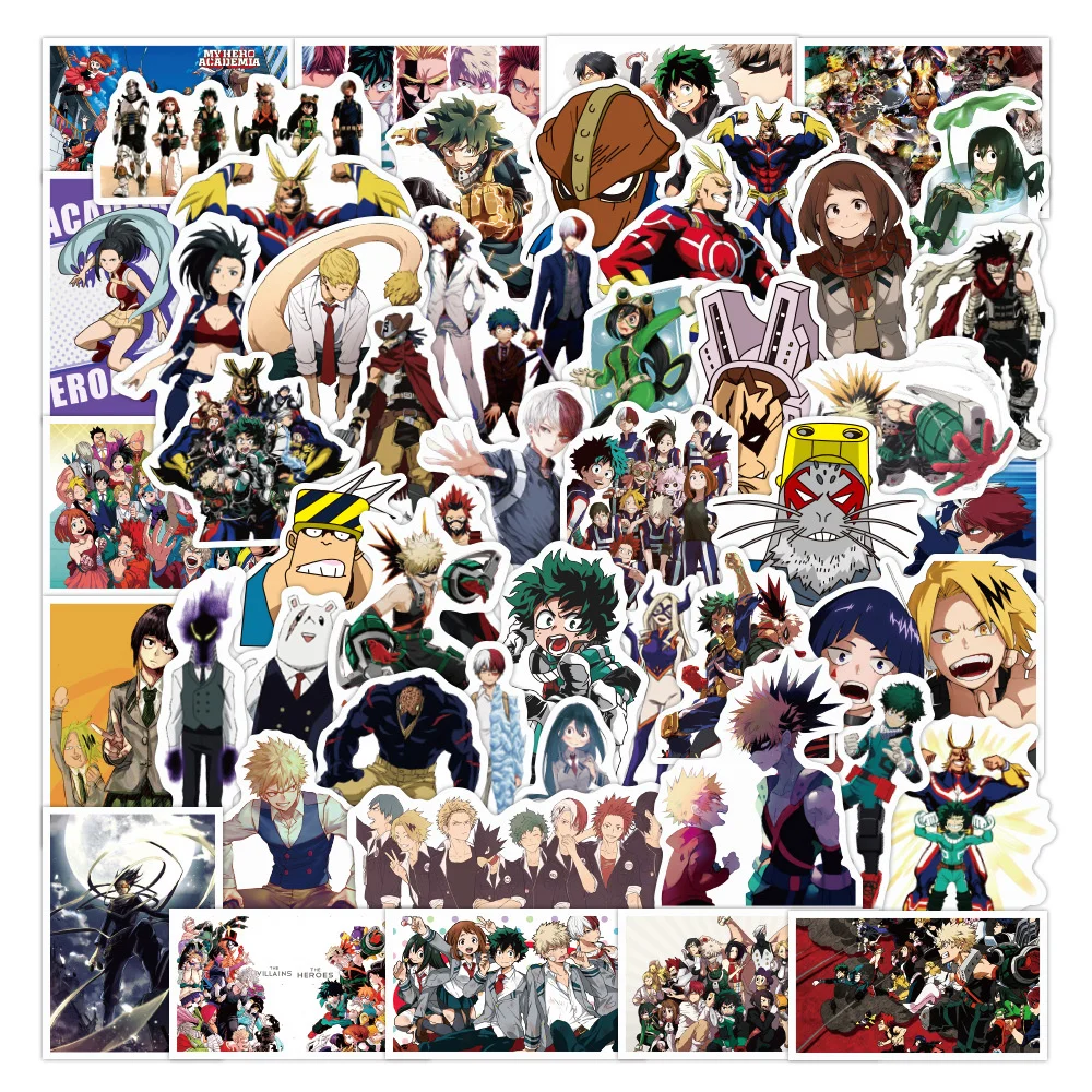 

10/30/50PCS Cartoon My Hero Academy Anime Graffiti Sticker Laptop Guitar Skateboard Water Cup Mobile Gift Toy Sticker Wholesale