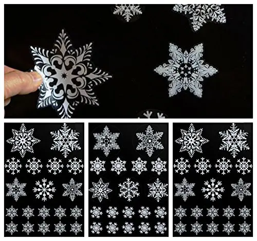С Санта-Клаусом и оленем Рождество ПВХ статическая наклейка украшать для домашних окон большой снег хлопья стикер на стену новогодние вечерние стеклянные наряды ювелирные изделия
