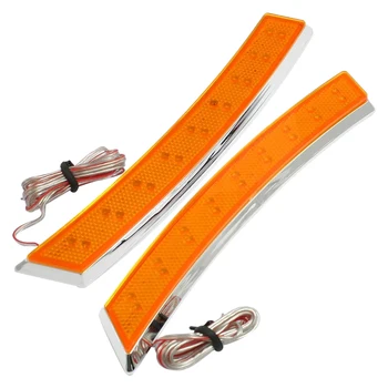 

2x Car Wheel Eyebrow Side Marker Adhesive 18 LED Turn Signal Light Orange