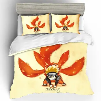 

Home Textiles Bed Linen Set NARUTO Qualified 1.8m Couple 3d Gift Queen Size Bedding Set Duvets And Linen Sets Bed Linen Cotton