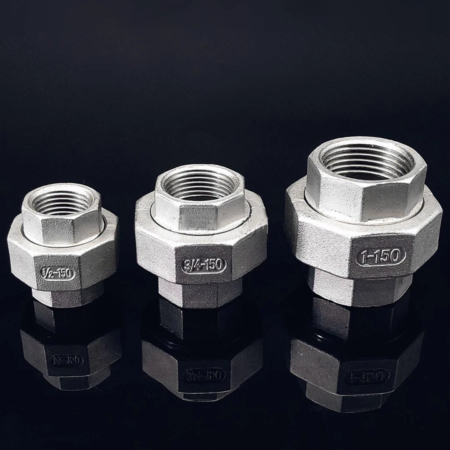 

1/4" 3/8" 1/2" 3/4" 1-1/4" 1-1/2" 2" BSP Female Male Thread 304 Stainless Steel Live Joint Coupling Union Connector Pipe Fitting