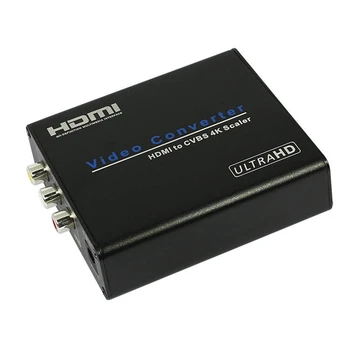 

AM960 4Kx2K HDMI to AV Scaler Converter Box for Sony PS4 Play Station 4 HDTV Computer Speaker Blu-Ray DVD Set Up Box EU Plug