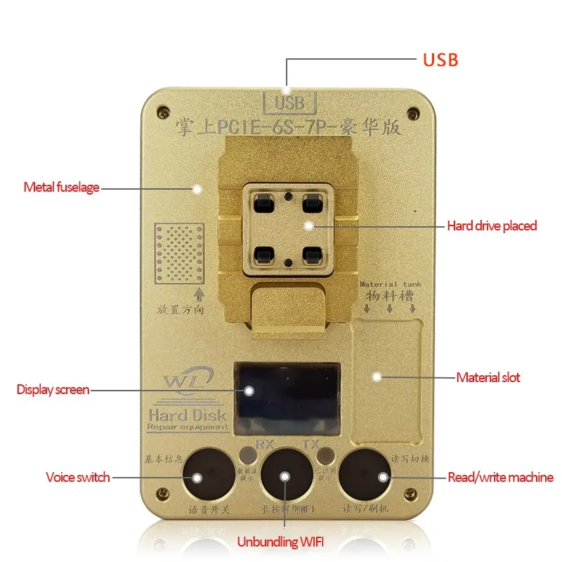 Программирование NAND Flash WL PCIE подходит для iPhone SE 6S 6S Plus 7 7Plus