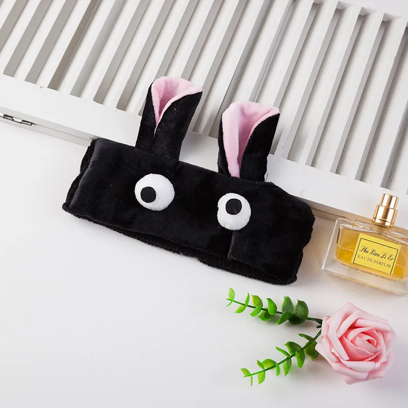 Lint Hairbow перекрестная повязка на голову для смывание макияжа с лица Леди Маска для ванной большие глаза кролик ухо эластичная мягкая лента для волос аксессуары для волос
