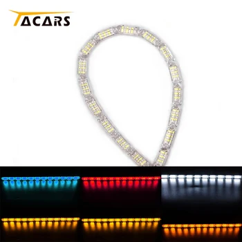 

2pcs Universal Flexible Headlight LED Daytime Running Strip Light Crystal Eyes Flow Turn Signal Car DRL Day Lamp Styling