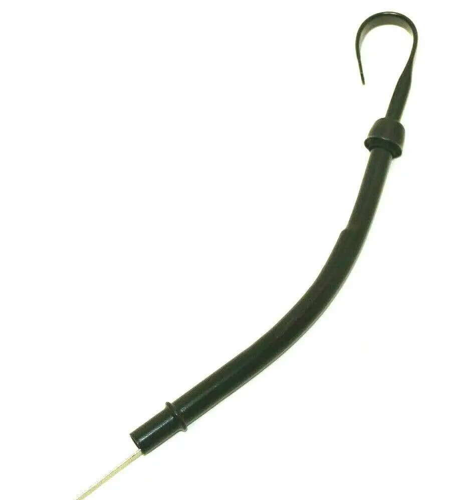 350 Black Stainless Steel Oil Dipstick Tube - Replacement For Small Block Chevy 283 327 350 383 400 (1957-1979)
