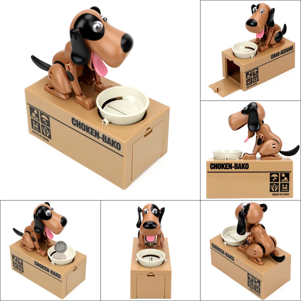 Electronic Piggy Bank Money Box Automated Cartoon Robotic Dog Steal Children's Coin Saving Banks Plastic Kids Gift Home Decor electronic piggy bank piggy bank coin saver coin holder coin bank