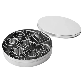 

24 Pcs Mini Cookie Cutter Shape Set Cookie Mold Stainless Steel Pastry Dough Donut Clay Metal Baking Mold Cake Mold Tool