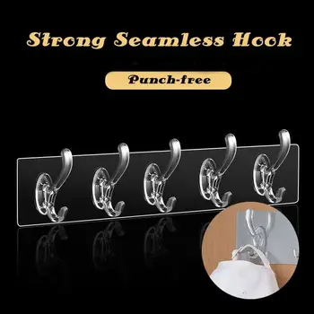 

Transparent Non-marking Strong Sticking Hook Kitchen Storage Tools Bathroom Hanger Storage Holder Hanging Stickers