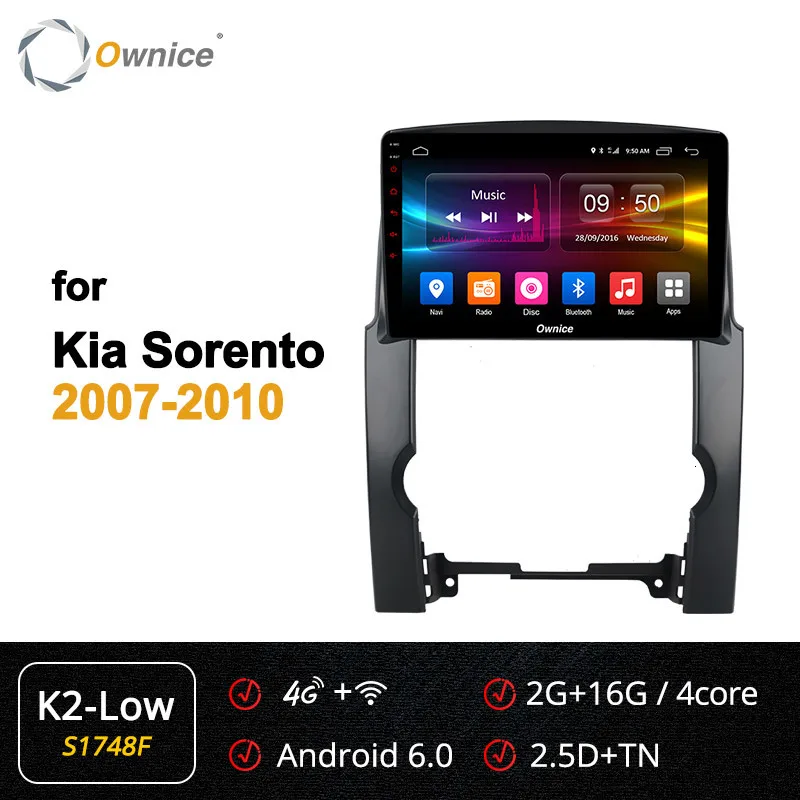 Ownice K6 K5 K3 Авторадио Android 9,0 Dvd для Kia Sorento 2007 2008 2009 2010 в тире автомобиля стерео Gps Nagavi головное устройство 4g Sim DSP - Цвет: S1748 K2-Low