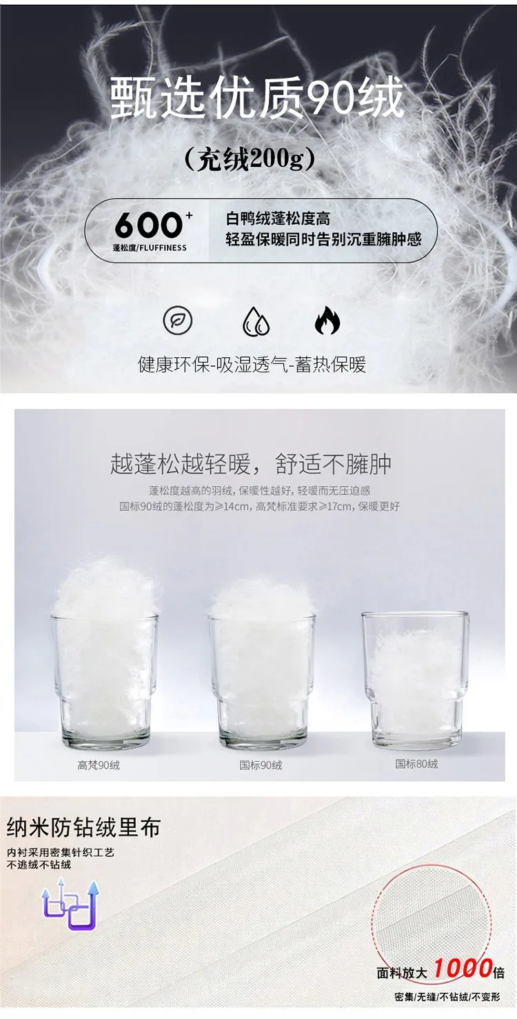 Зимняя куртка-кокон средней длины, свободный крой, утягивающий пуховик, зима, стиль, корейский стиль, белое пуховое пальто для женщин