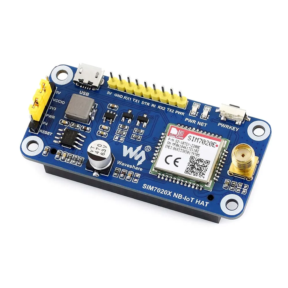 Waveshare NB-IoT  SIM7020E B1/B3/B5/B8/B20/B28  , LWM2M/COAP/MQTT 