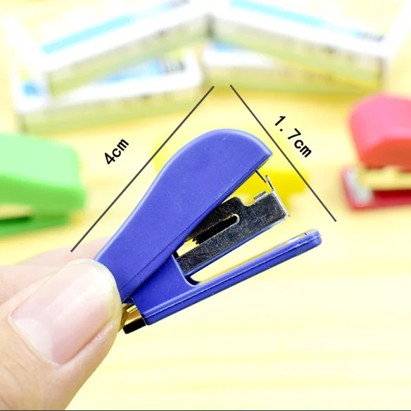

1pcs Mini NO.10 Pin Small Staplers Kawaii Stapling Machine Useful Multi-color Portable Manual Staple Stationery Office Supplies