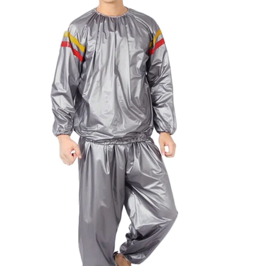 Nuevo  Para hacer ejercicios Pvc traje de ropa de deportes rojo amarillo sudoración Sauna ropa pérdida de peso engrosada trajes adelgazantes Спортивный Костюм Lnwy3KWBrG5