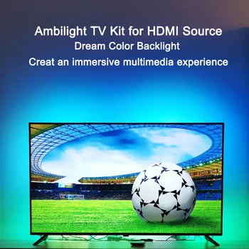 

Ambilight LED TV Backlights kit LED TV Ambilight effect for TV HDMI sources Dynamic ambient light RGB color for 40"-80" TV