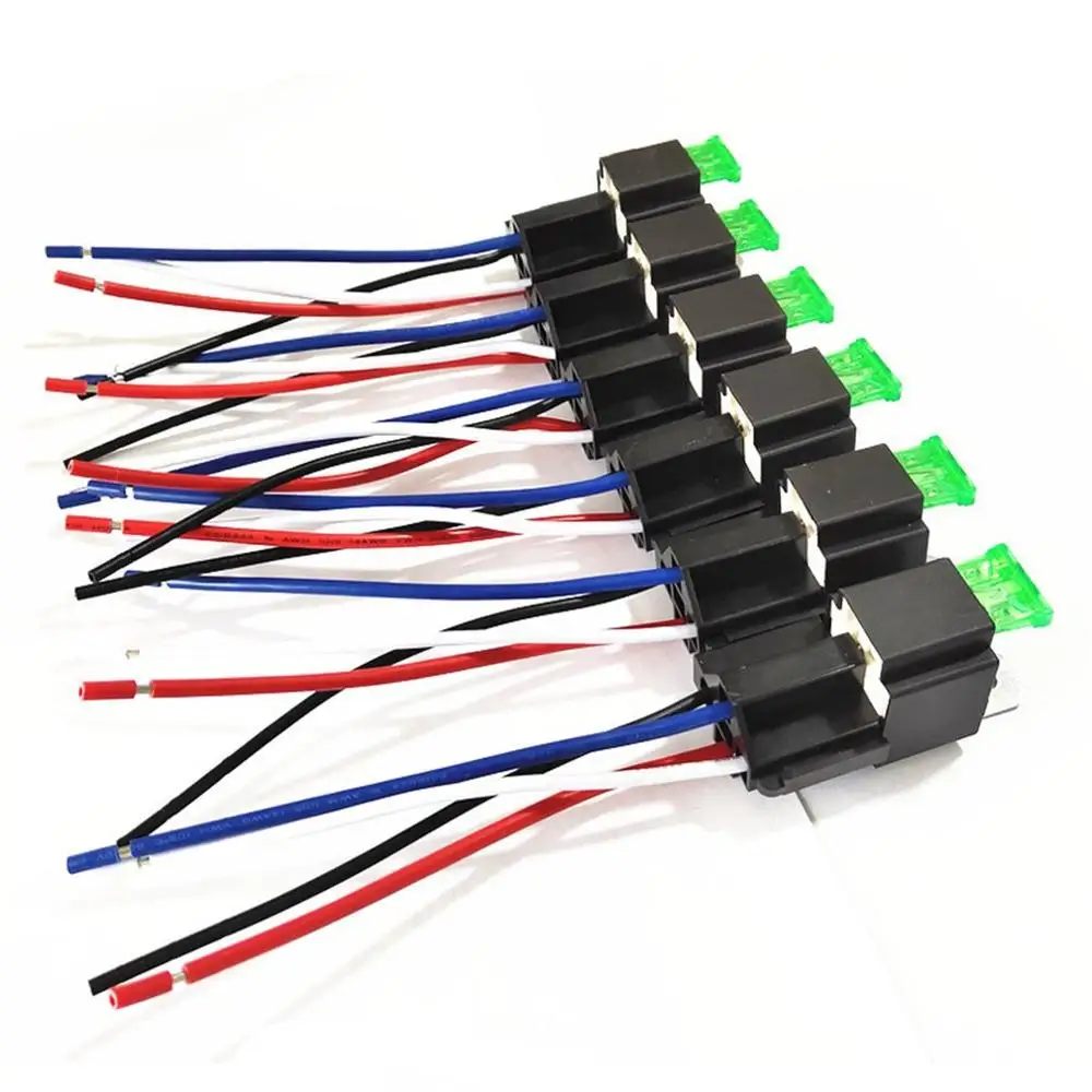 6 компл. Авто плавленые вкл/выкл реле DC12V 30A 4 Pin/6 Pin электронное реле автомобильное реле со страховой пленкой