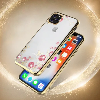 MOESOE Glitter Diamond Flower Case for iPhone 11/11 Pro/11 Pro Max 1