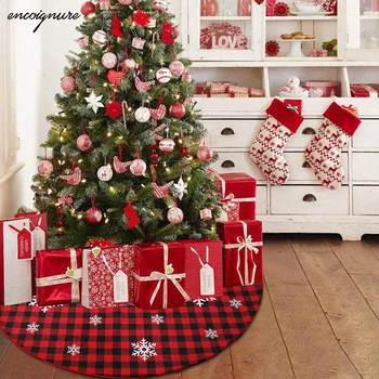 

2020 Christmas Tree Skirt Buffalo Plaid Christmas Tree Decorations Christmas Ornament Diameter Arvore De Natal юбка для елки