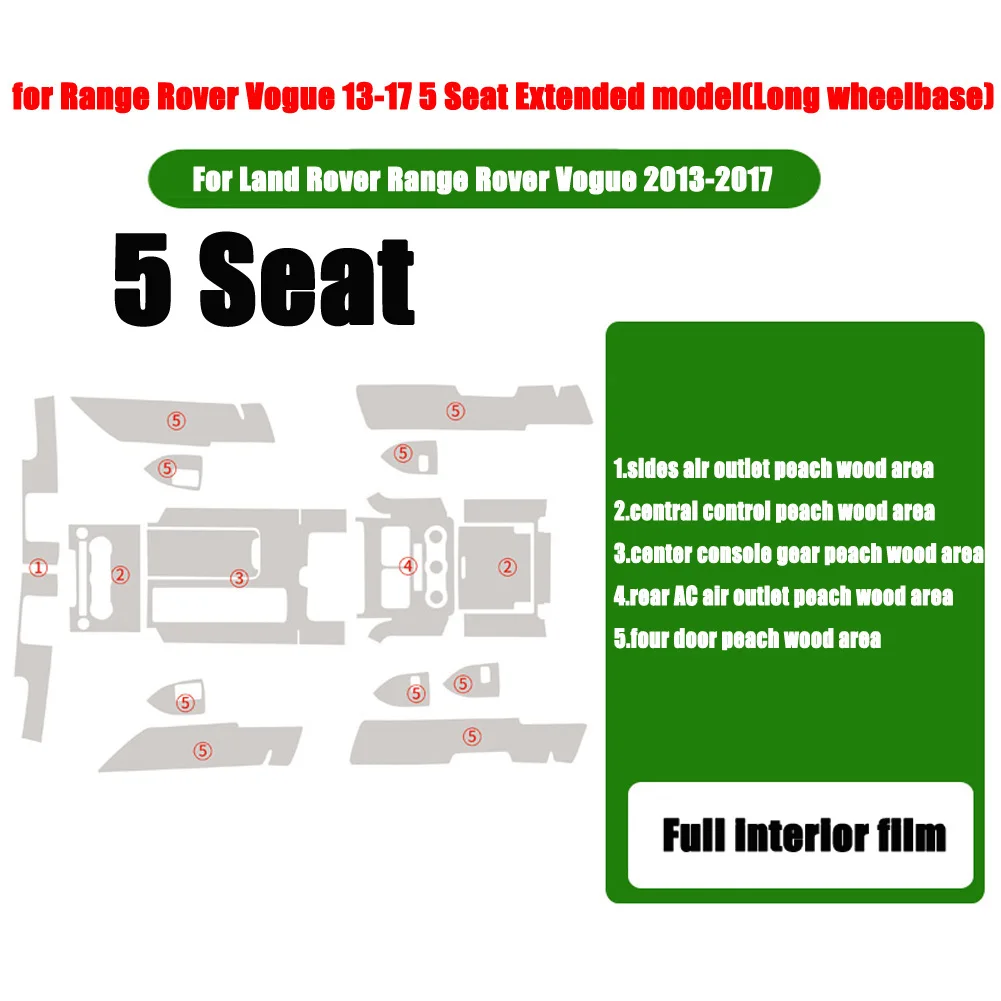 10 Для Land Rover Range Rover Vogue L405 RR Sport L494 Автомобильная дверная центральная консоль пленка центральный AC навигационный экран ТПУ Защитная пленка - Название цвета: 10