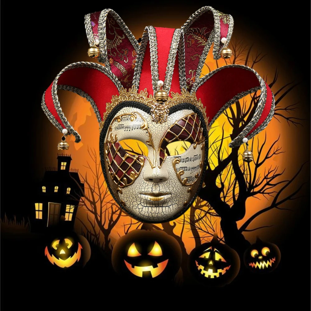 

Masquerade Mask Clown Mask Halloween Show Performance Mask Masquerade Atmosphere Supplies Christmas Party Cosplay Plastic Mask