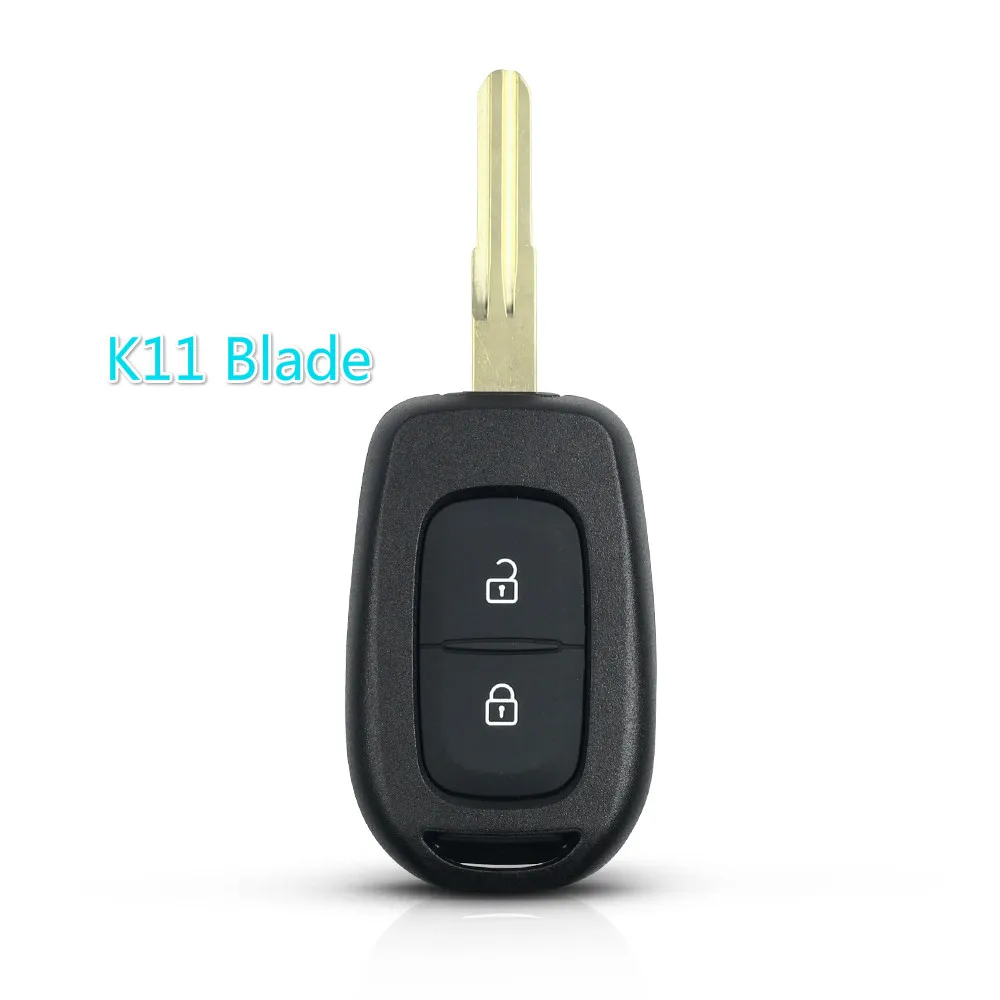 KEYYOU 10 шт. 2 кнопки дистанционного ключа автомобиля оболочки для Renault Sandero Dacia logan, duster Kwid Sandero сменный Футляр для ключей - Количество кнопок: Model 2
