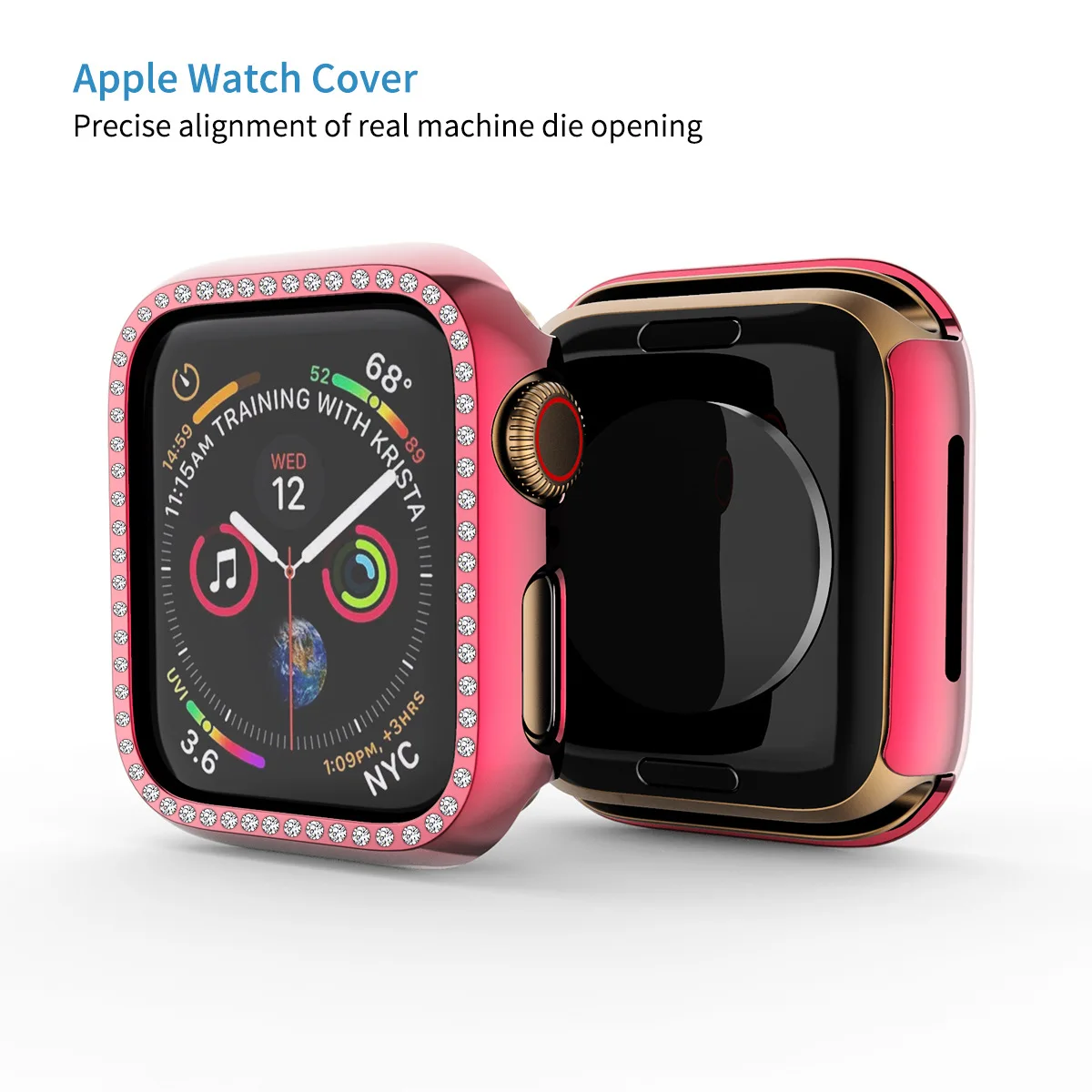 40 мм 44 мм защитный чехол для Apple Watch 4 3 2 1 38 мм 42 мм Тонкий Алмазный Кристалл Защитный чехол все вокруг защиты