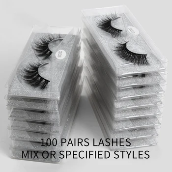 

MAGEFY 10/20/30/40/50/80/100 Pairs Wholesale 3d Mink Lashes Hand Made False Eyelashes Eye Makeup Natural Long Full Strip Lashes